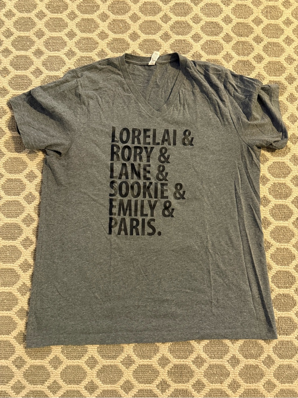 Gilmore Girls Gray V‑Neck Graphic Tee